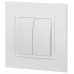 Переключатель перекрестный двухклавишный без рамки Elegance 14-1112-01М