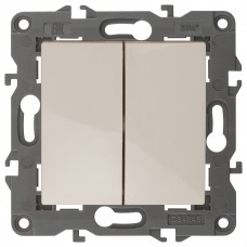 Переключатель перекрестный двухклавишный без рамки Elegance 14-1112-02