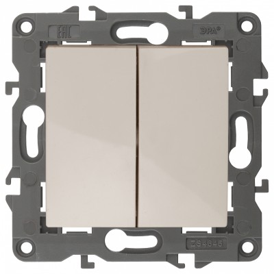 Переключатель перекрестный двухклавишный без рамки Elegance 14-1112-02
