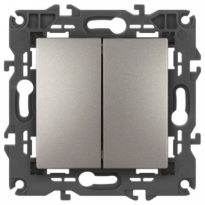 Переключатель перекрестный двухклавишный без рамки Elegance 14-1112-16