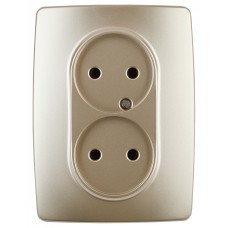 Розетка двойная без заземления 12 12-2107-04