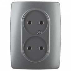 Розетка двойная без заземления 12 12-2107-12