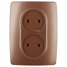 Розетка двойная без заземления 12 12-2107-14