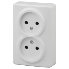 Розетка двойная без заземления Эксперт 11-2202-01