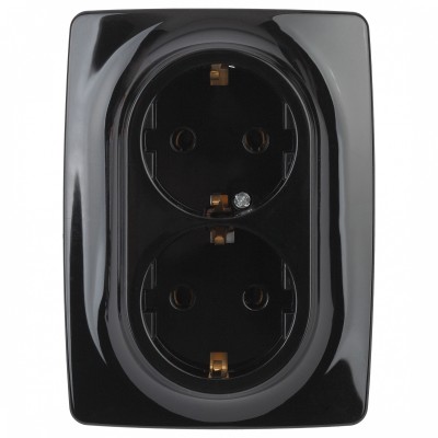 Розетка двойная с заземлением 12 12-2106-06