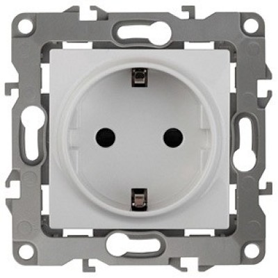 Розетка с заземлением, без рамки Эра Эра 12 12-2001-01