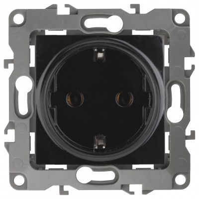 Розетка с заземлением, без рамки Эра Эра 12 12-2101-06