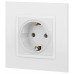 Розетка с заземлением, без рамки Эра Эра Elegance 14-2101-01