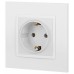Розетка с заземлением, без рамки Эра Эра Elegance 14-2101-01М