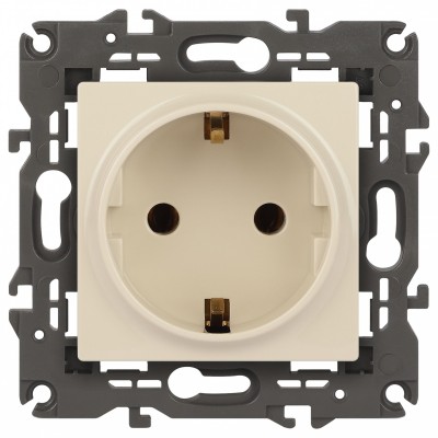 Розетка с заземлением, без рамки Эра Эра Elegance 14-2101-02