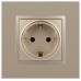 Розетка с заземлением, без рамки Эра Эра Elegance 14-2101-04