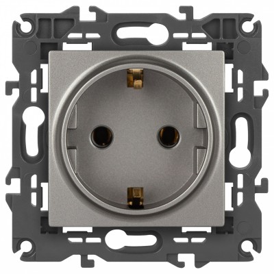 Розетка с заземлением, без рамки Elegance 14-2101-16