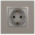 Розетка с заземлением, без рамки Elegance 14-2101-16