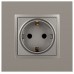Розетка с заземлением и со шторкой, без рамки Эра Эра Elegance 14-2102-16