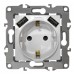 Розетка с заземлением и со шторкой и 2хUSB, без рамки Эра Эра 12 12-4109-03