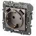 Розетка с заземлением и со шторкой и 2хUSB, без рамки Эра Эра 12 12-4109-16
