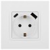 Розетка с заземлением и со шторкой и 2хUSB, без рамки Эра Эра Elegance 14-4108-01М