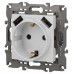 Розетка с заземлением и со шторкой и 2хUSB, без рамки Эра Эра Elegance 14-4109-01