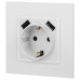 Розетка с заземлением и со шторкой и 2хUSB, без рамки Эра Эра Elegance 14-4109-01