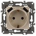 Розетка с заземлением и со шторкой и 2хUSB, без рамки Эра Эра Elegance 14-4109-04