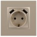 Розетка с заземлением и со шторкой и 2хUSB, без рамки Эра Эра Elegance 14-4109-04