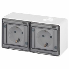Розетка с заземлением и со шторкой, с крышкой Эксперт 11-2504-01