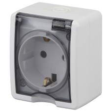 Розетка с заземлением с крышкой Эксперт 11-2401-01