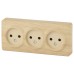 Розетка тройная без заземления Эксперт 11-2207-11 Розетка тройная без заземления Эксперт 11-2207-11