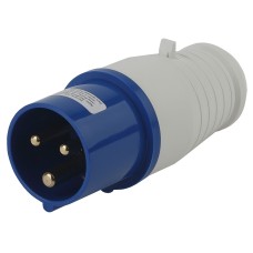 Вилка прямая 2P+PE Эра  V-16-2P-PE-IP44