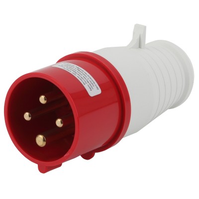 Вилка прямая 3P+PE Эра  V-16-3P-PE-IP44