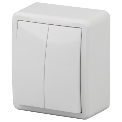 Выключатель двухклавишный Эра 11-1204-01