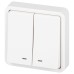 Выключатель двухклавишный с подсветкой Эра 11-1525-01
