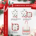 Набор новогодний столовый Christmas wreath скатерть 150х180см +/-3см с ВГМО, салфетка 40х40см-8 шт, 100%хл