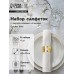 Набор сервировочных салфеток с декоративными кольцами Этель Golden deer 40х40 см - 4 шт, 100% лён
