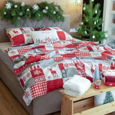 Постельное бельё «Этель» 2 сп New Year's patchwork 175х215 см, 200х220 см,70х70 см -2 шт,бязь 125 г/м2