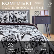 Постельное бельё «Этель» евро Rock star 200х217 см, 220х240 см, 70х70 см -2 шт, 100% хлопок, бязь 125 г/м2