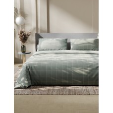 Постельное бельё Этель 1.5 сп «Клетка», оливковое, 143×215, 150×214, 50×70 см-2 штуки, бязь, 125 г/м²