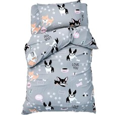 Постельное белье "Этель" 1.5 сп Best friend 143*215 см, 150*214 см, 50*70 см -1 шт,100% хл, бязь