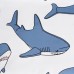 Постельное бельё Этель 1,5 сп Funny shark (вид 2) 143х215 см, 150х214 см, 50х70 см -1 шт, 100% хл, бязь