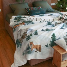 Постельное бельё "Этель" Евро Winter village 200*217 см, 220*240 см, 70*70 см - 2 шт, бязь 125гр/м2
