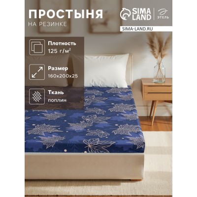 Простыня на резинке Этель 160*200*25 см 