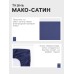 Простыня на резинке Этель 160*200*25 см, цв. синий,100% хлопок, мако-сатин, 114г/м2