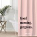 Штора для ванной водоотталкивающая Этель «Good morning», 145×180 см, цвет розовый, ткань оксфорд, 210гр/м2