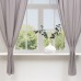 Шторы для кухни Этель ECO, цвет серый, 130 +/-6 х180 см - 2 шт, подхваты - 2 шт, 70% хл, 30% лён, 1