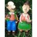Садовая фигура из полистоуна «Бабка с дедкой», 54×48×22 см
