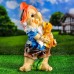 Садовая фигура из полистоуна «Гном с собачкой», 46×22×23 см