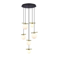 Каскадная люстра iLamp Golden 2134-6D BR+MBK