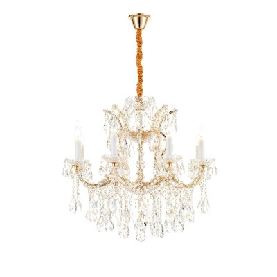 Подвесная люстра iLamp Diamond 6071-8 GD+CL