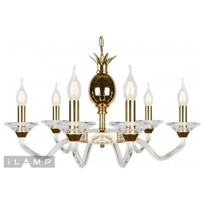 Подвесная люстра iLamp Flo YT2049-8 GD+Cear
