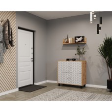 Комод для хранения «Зиг-Заг» HYGGE, 940×450×930 мм, дуб/белый